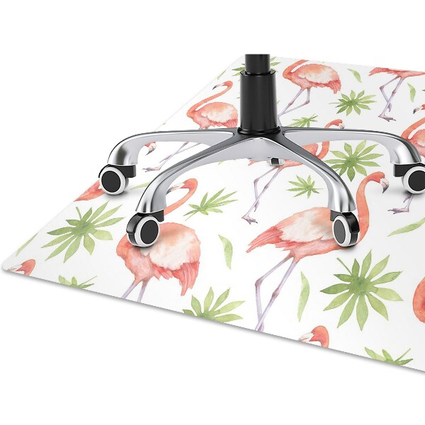 Office chair mat Flamingos