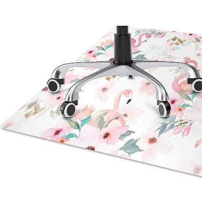 Office chair mat Flamingos