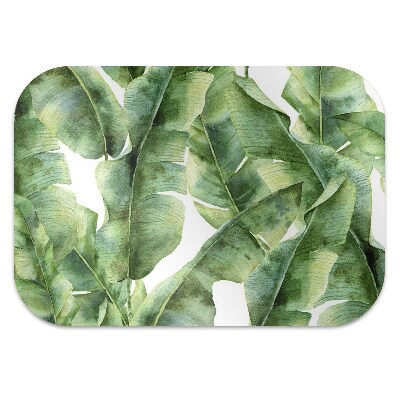 Office chair floor protector palm leaves