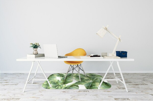 Office chair floor protector palm leaves