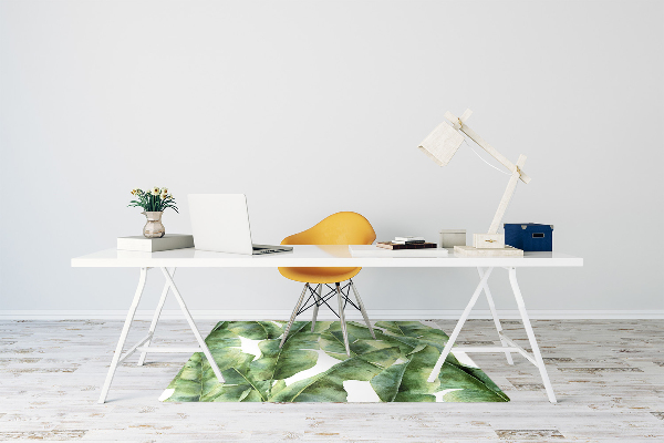 Office chair floor protector palm leaves