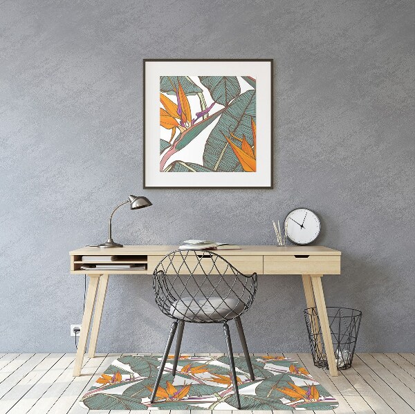 Office chair mat Tropical
