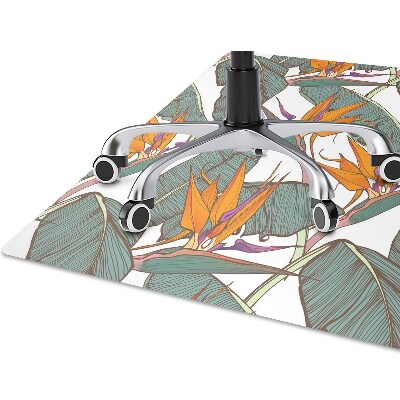 Office chair mat Tropical