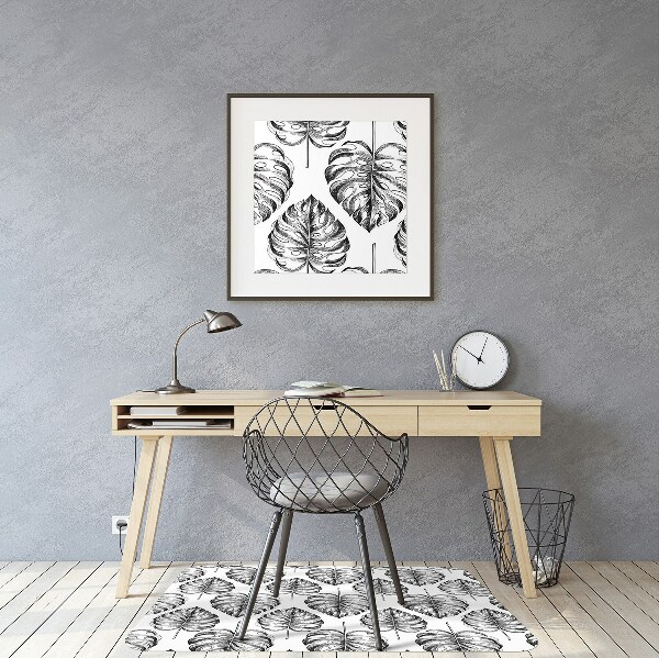 Office chair mat monstera