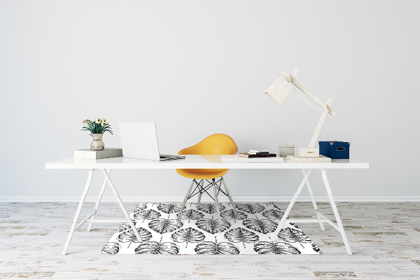 Office chair mat monstera