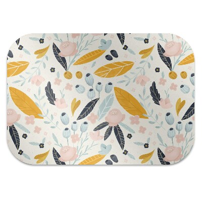 Chair mat floor panels protector pastel flowers