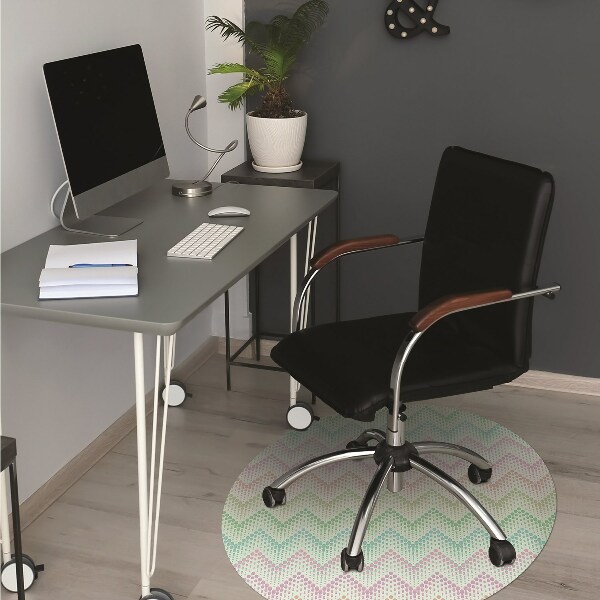 Chair mat floor panels protector Dots herringbone