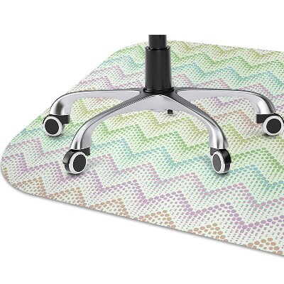 Chair mat floor panels protector Dots herringbone