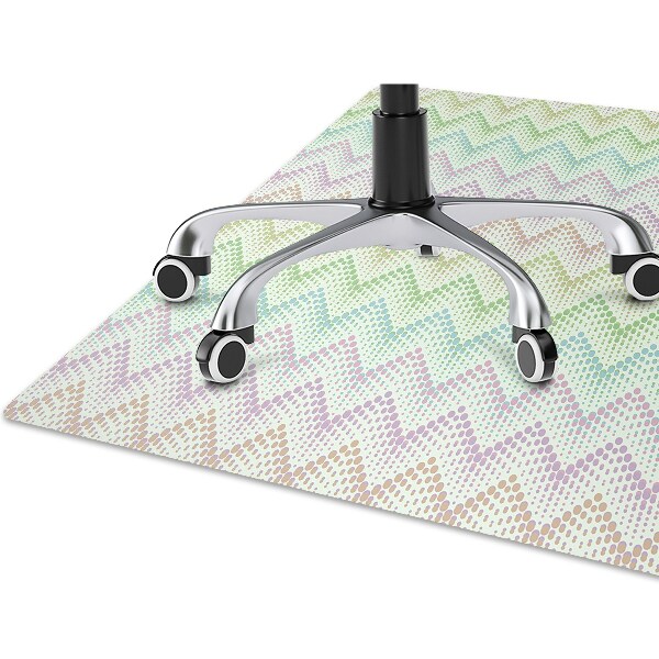 Chair mat floor panels protector Dots herringbone