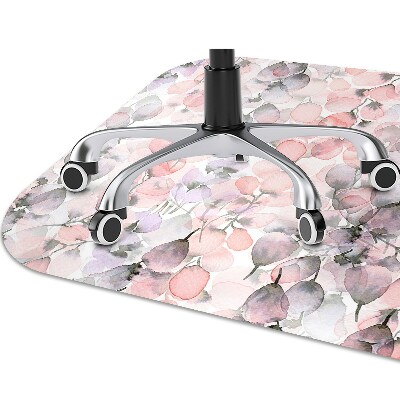 Office chair mat flowers painted