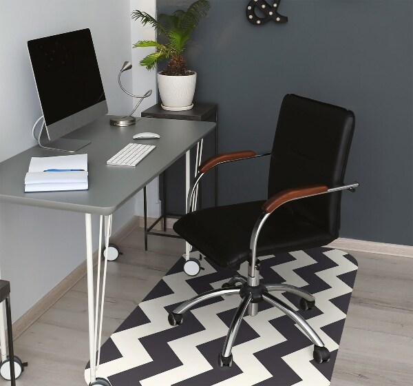 Office chair mat zigzags
