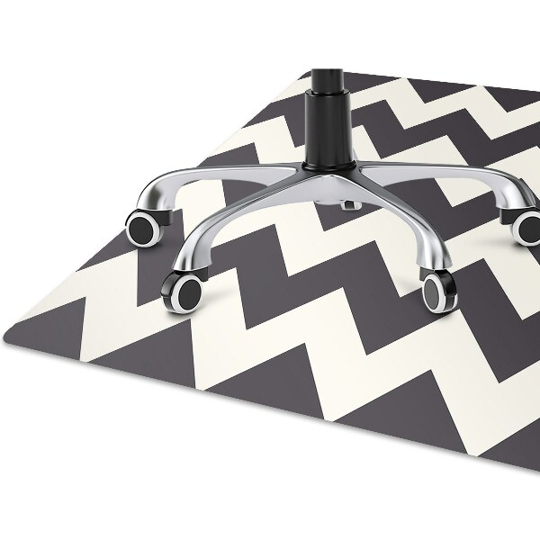 Office chair mat zigzags