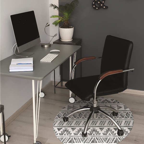 Desk chair mat ethnic pattern