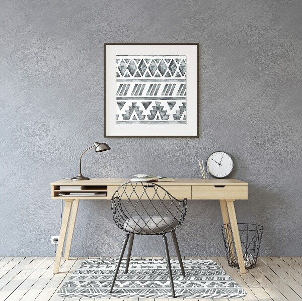 Desk chair mat ethnic pattern