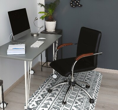 Desk chair mat ethnic pattern