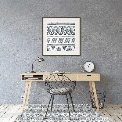 Desk chair mat ethnic pattern