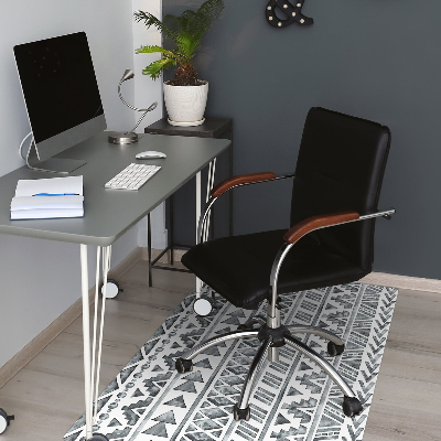 Desk chair mat ethnic pattern