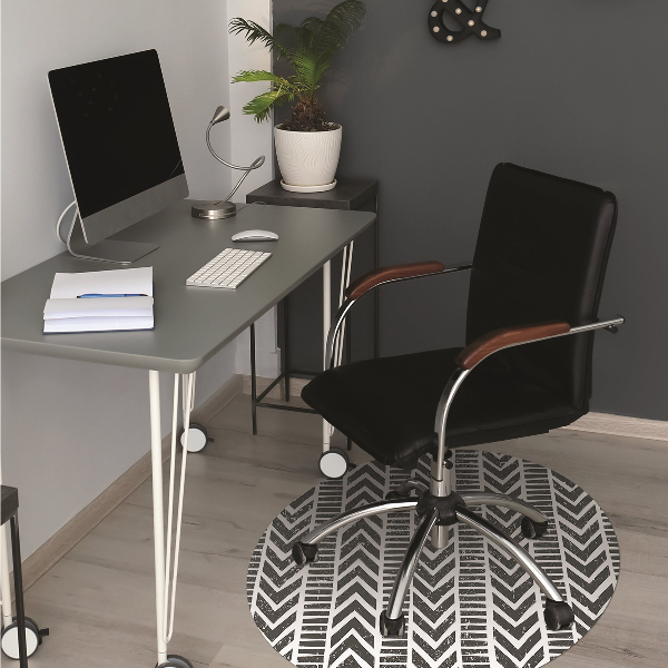 Office chair floor protector tribal pattern