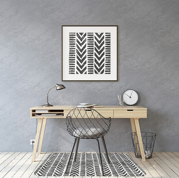 Office chair floor protector tribal pattern