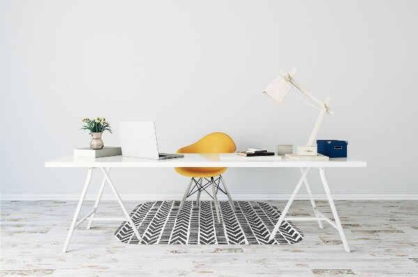 Office chair floor protector tribal pattern