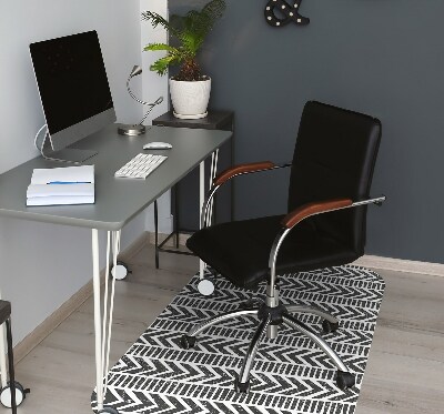 Office chair floor protector tribal pattern