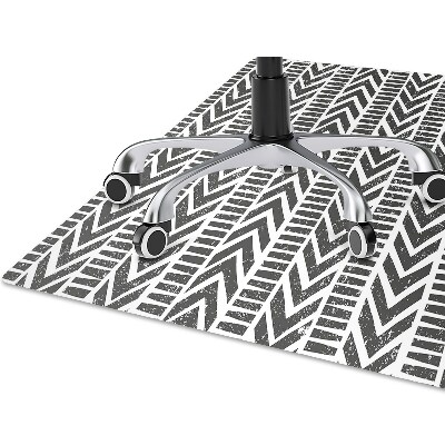 Office chair floor protector tribal pattern