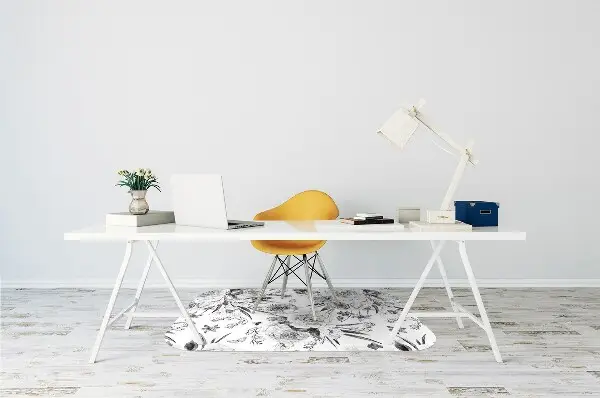 Office chair floor protector Bouquet of flowers