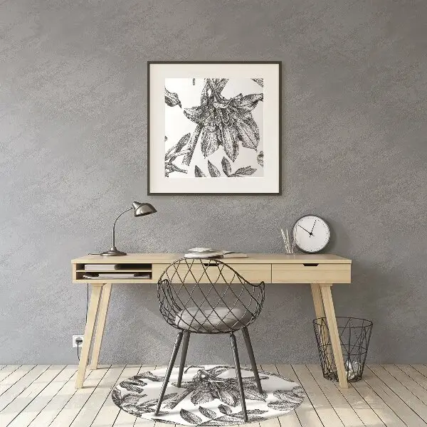 Office chair mat lilies