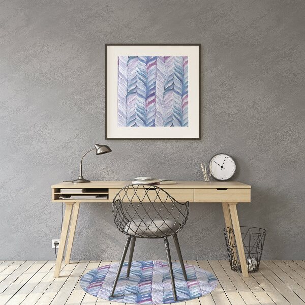 Office chair floor protector Herringbone pattern