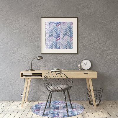 Office chair floor protector Herringbone pattern