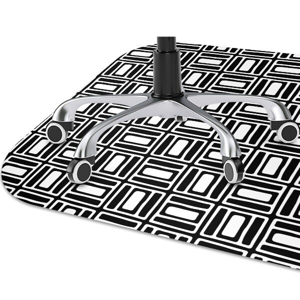 Office chair mat geometric pattern