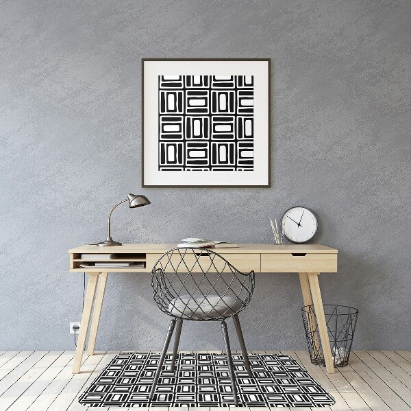 Office chair mat geometric pattern