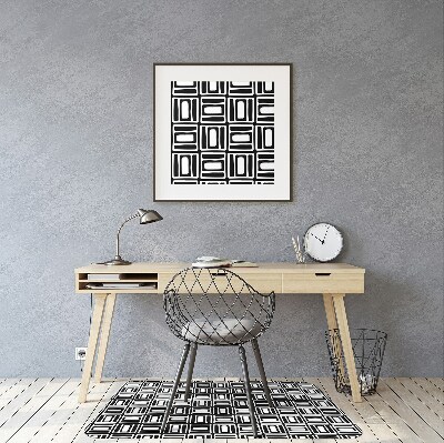 Office chair mat geometric pattern