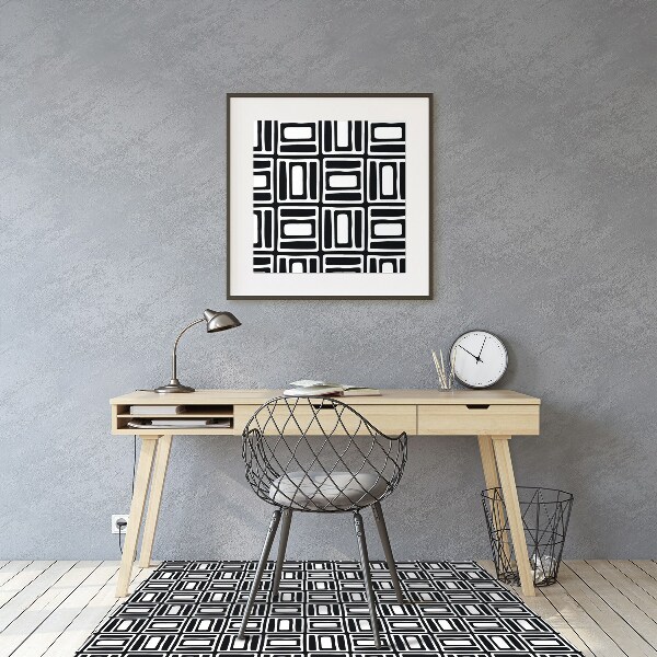 Office chair mat geometric pattern