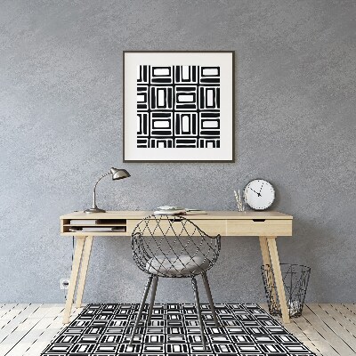 Office chair mat geometric pattern