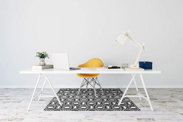 Office chair mat geometric pattern