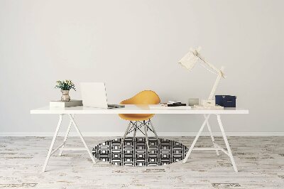 Office chair mat geometric pattern