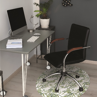 Office chair mat exotic leaves