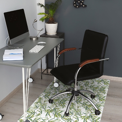 Office chair mat exotic leaves