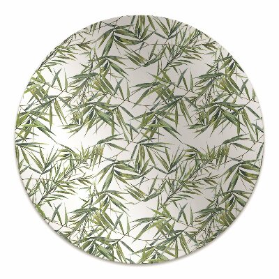 Office chair mat exotic leaves