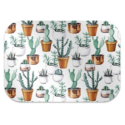 Computer chair mat Cacti in pots