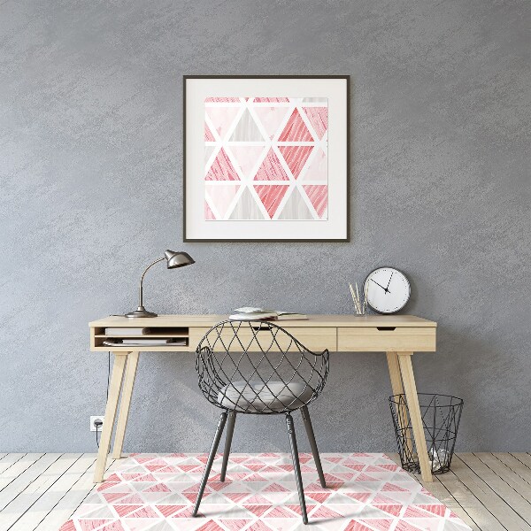 Office chair mat pink triangles