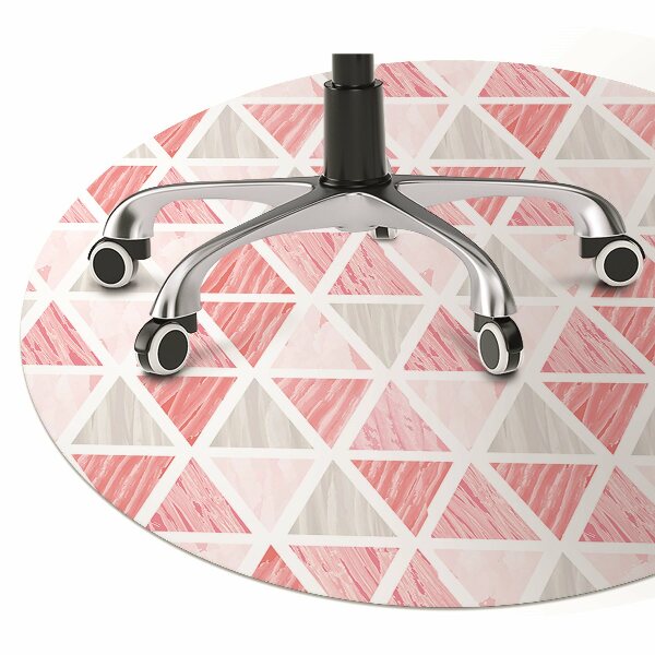 Office chair mat pink triangles