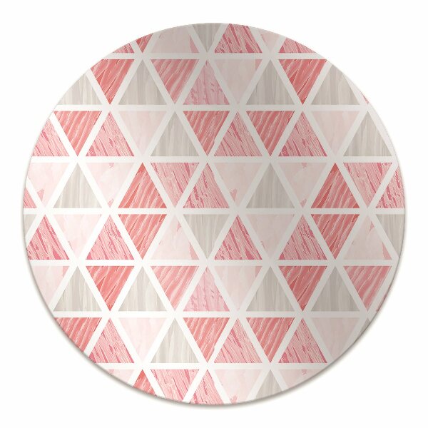 Office chair mat pink triangles