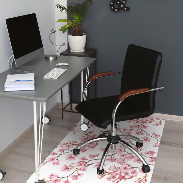 Desk chair mat Cherry Blossom