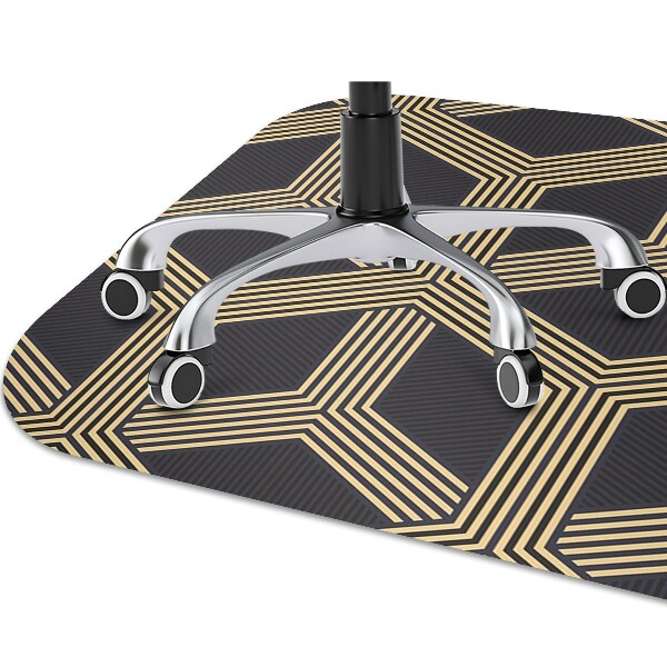 Office chair mat geometric pattern