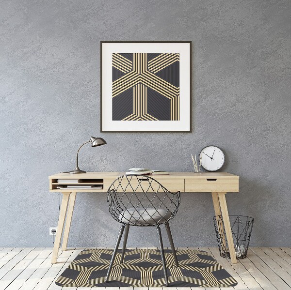 Office chair mat geometric pattern