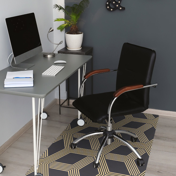 Office chair mat geometric pattern