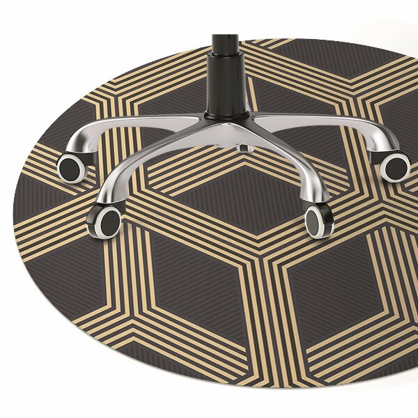Office chair mat geometric pattern