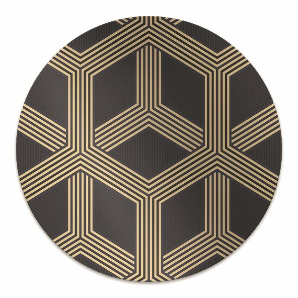 Office chair mat geometric pattern